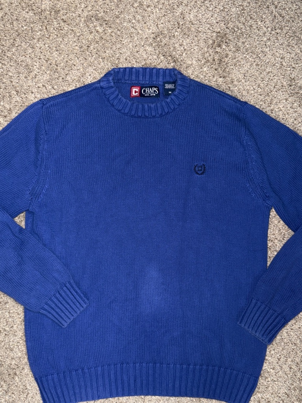 Chaps Men’s Crewneck Sweater in Blue